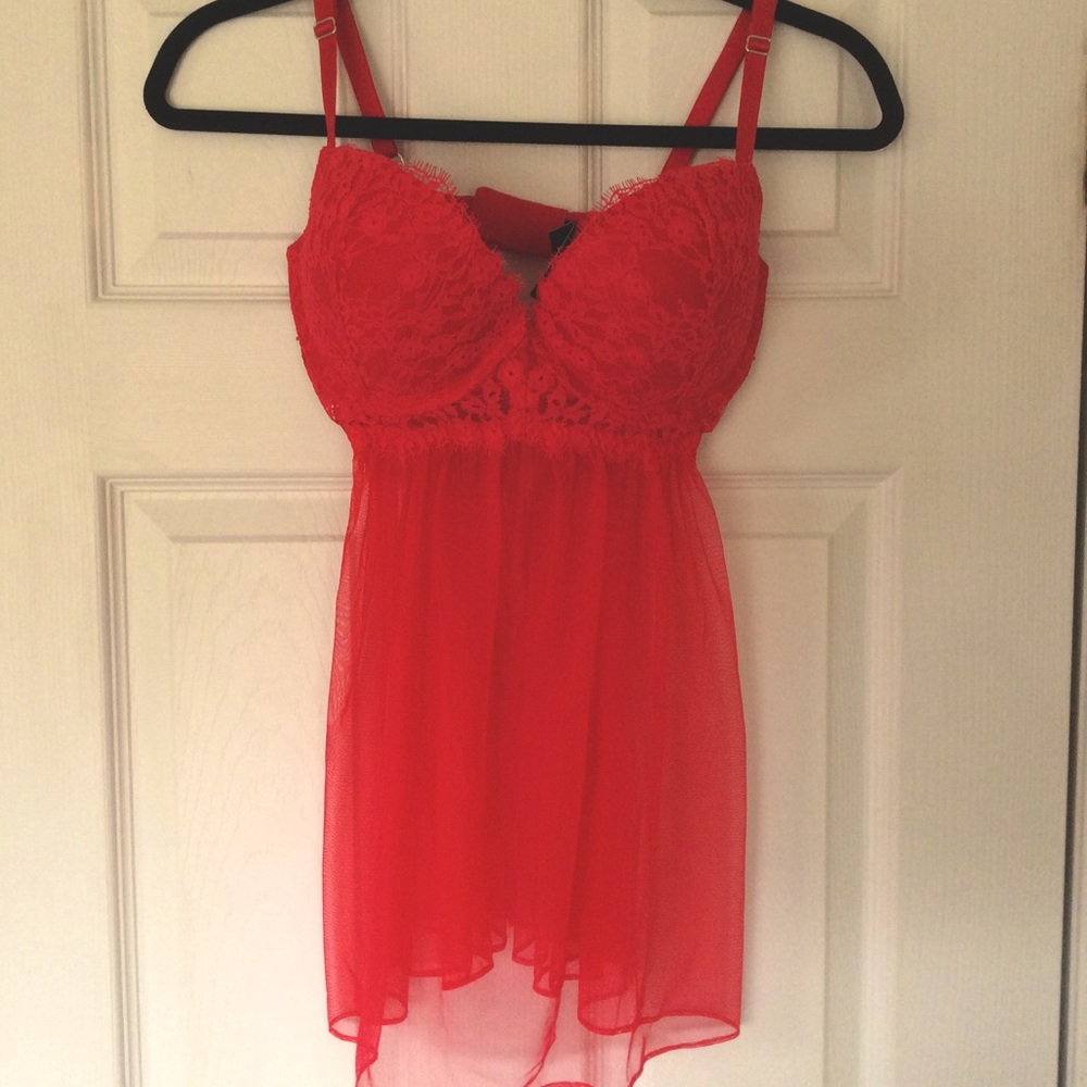Victoria’s Secret Red Lace Babydoll 36D